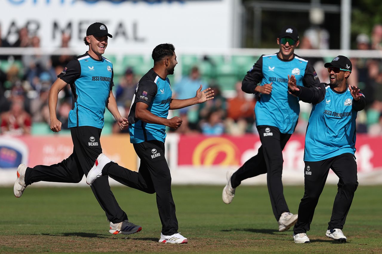 Khurram Shahzad ran through Somerset's top order, Worcestershire vs Somerset, Metro Bank One-Day Cup semi-final, New Road, August 31, 2025