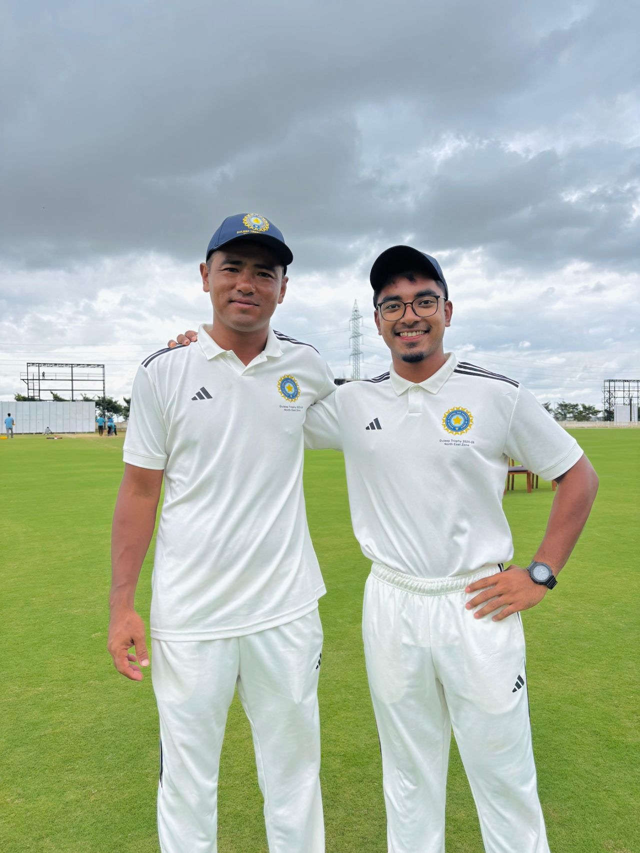 Rongsen Jonathan (L) and Jehu Anderson (R) strike a pose, Bengaluru, August 31, 2025