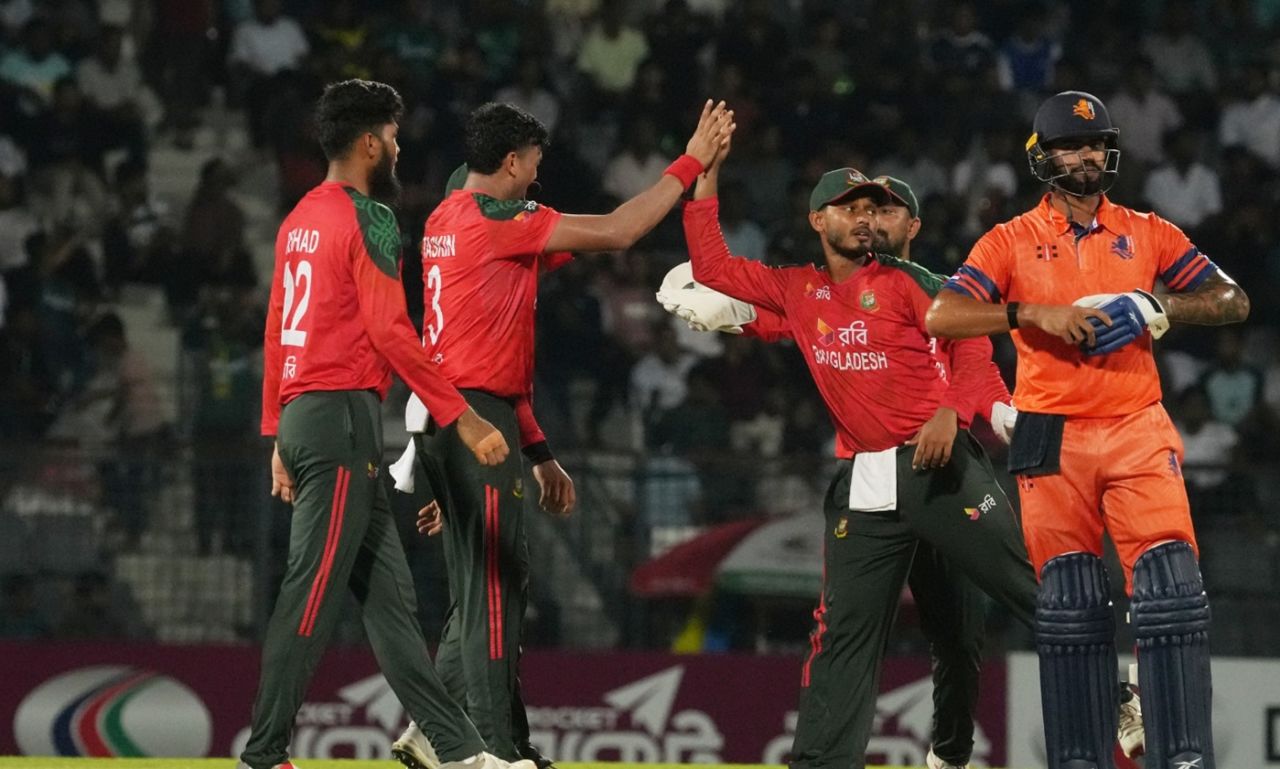 Taskin Ahmed was among the wickets again, Bangladesh vs Netherlands, 2nd T20I, Sylhet, September 1, 2025