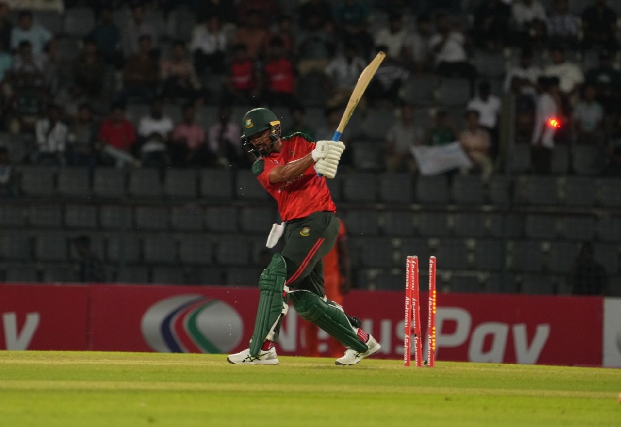 Saif Hassan failed to make his promotion count, Bangladesh vs Netherlands, 3rd T20I, Sylhet, September 3, 2025