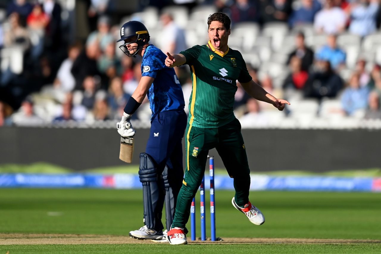 Nandre Burger had Jamie Smith edging behind first ball, England vs South Africa, 2nd ODI, Lord's, September 4, 2025