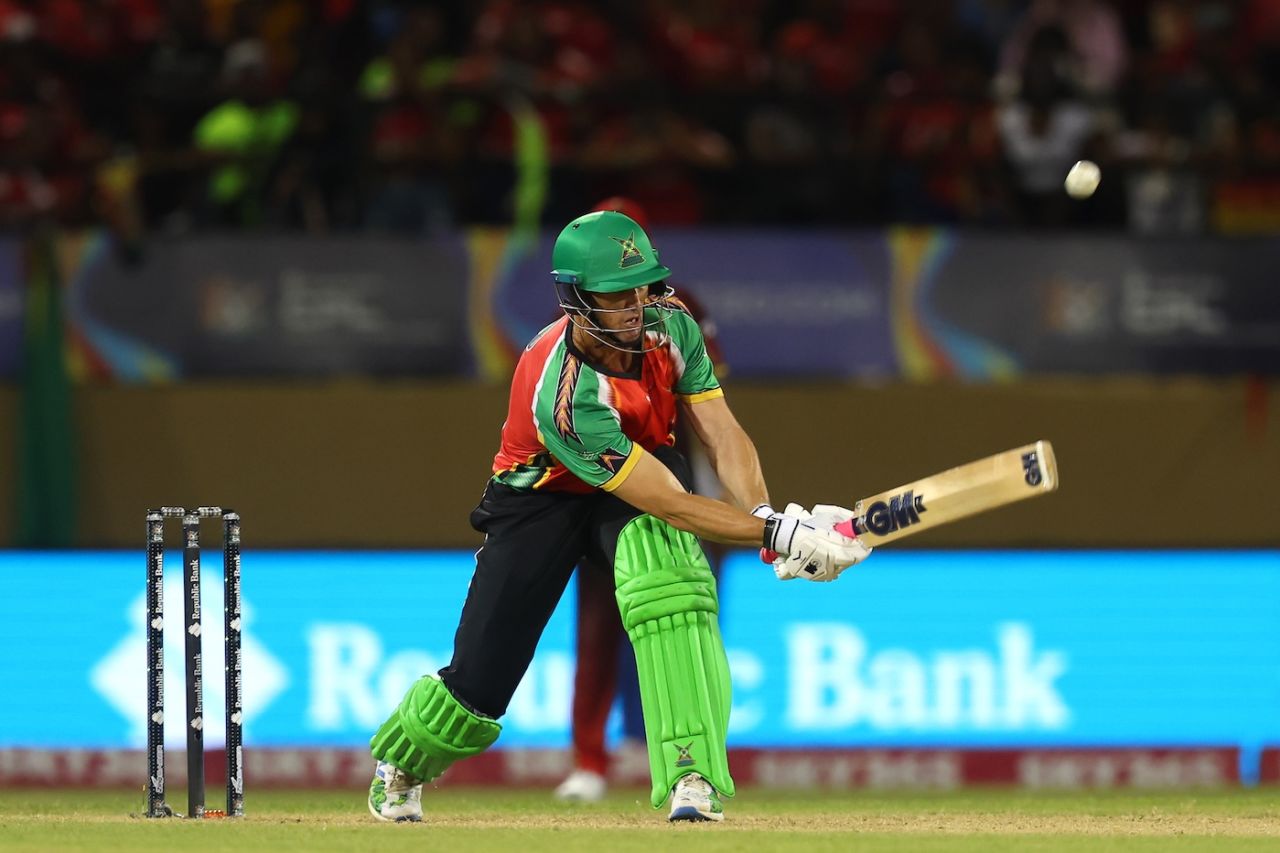 Dwaine Pretorius scooped away full toss for six, Guyana Amazon Warriors vs Trinbago Knight Riders, CPL 2025, Providence, September 6, 2025