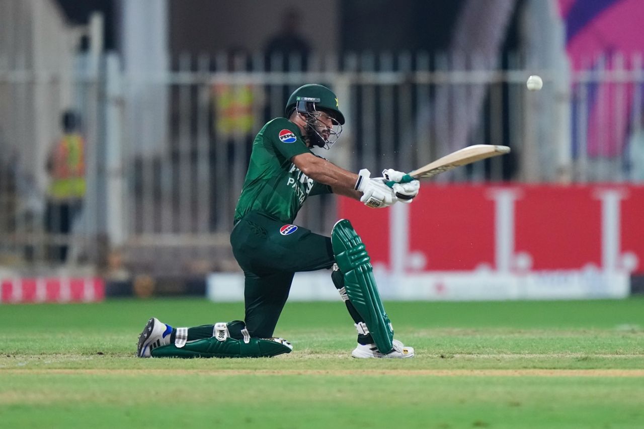 Mohammad Nawaz hit a couple of sixes in his 21-ball 25, Afghanistan vs Pakistan, final, UAE T20I tri-series, Sharjah, September 7, 2025