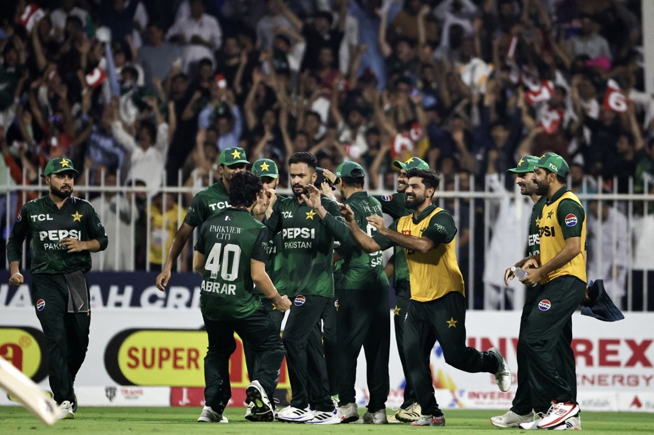 Mohammad Nawaz took his maiden T20I five-for, Afghanistan vs Pakistan, final, UAE T20I tri-series, Sharjah, September 7, 2025