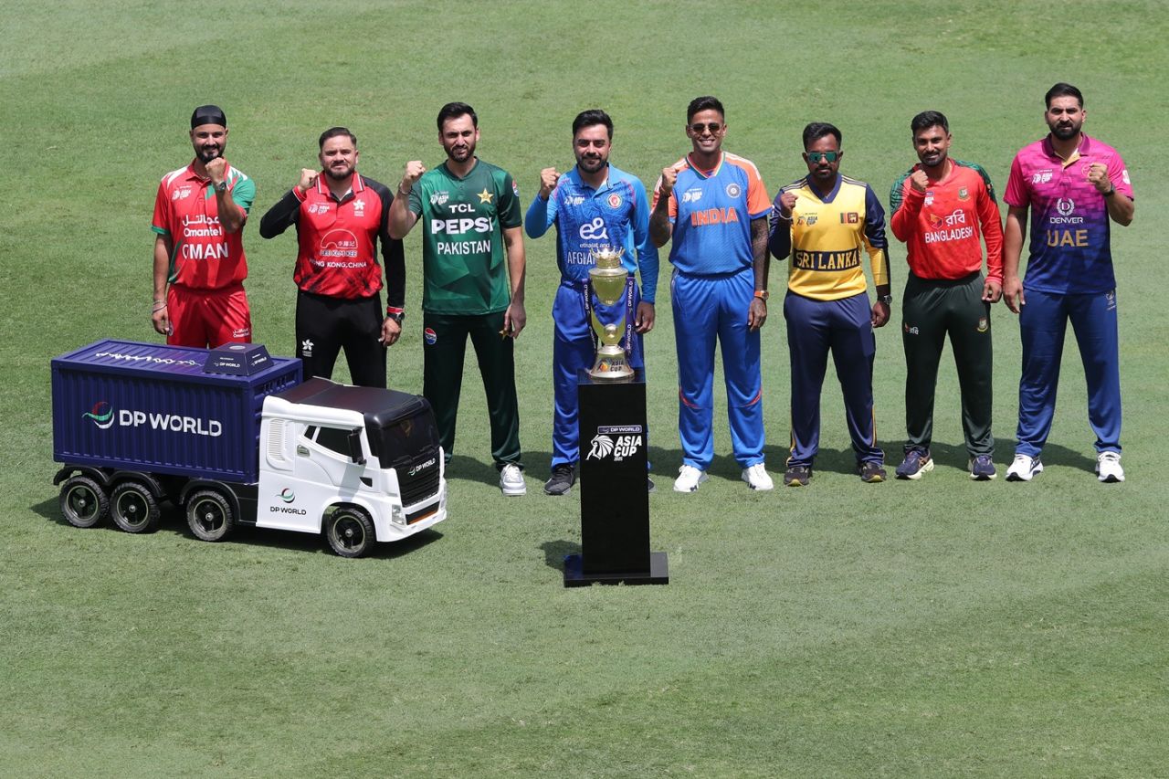 The eight captains ahead of the Asia Cup, Men's T20 Asia Cup, Dubai, September 9, 2025