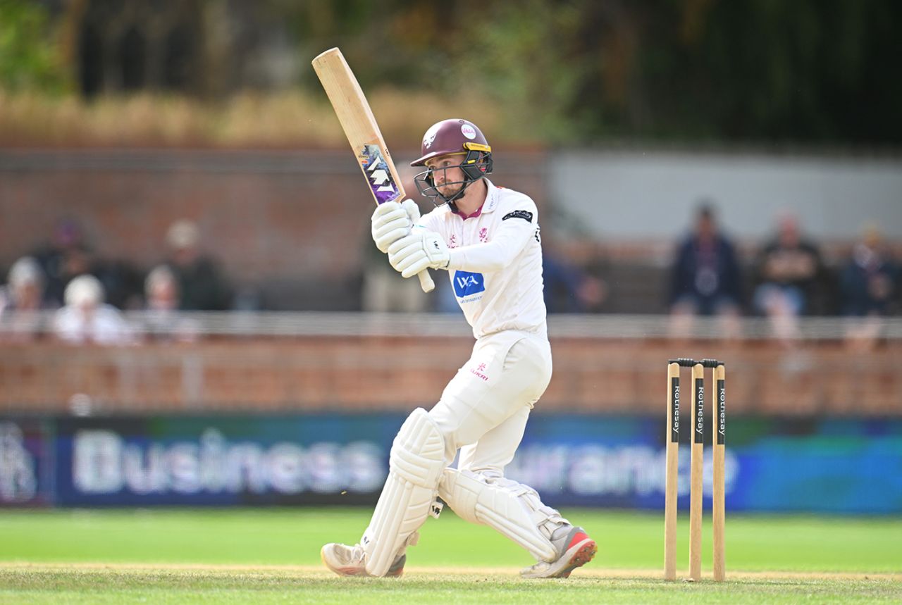Lewis Goldsworthy dug in for a half-century, Somerset vs Yorkshire, County Championship, Division One, Taunton, September 9, 2025