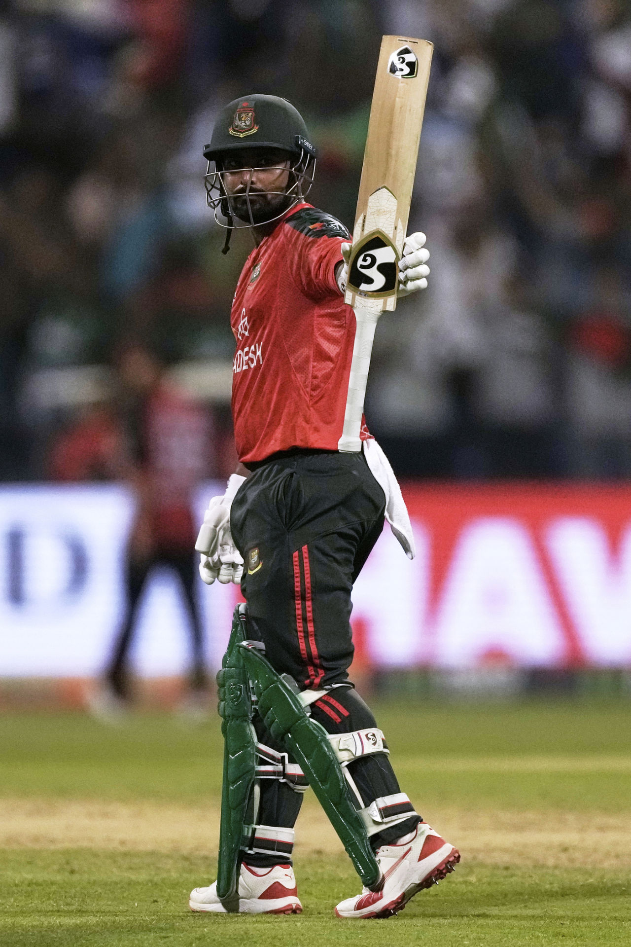Litton Das celebrates his fifty, Bangladesh vs Hong Hong, Men's T20 Asia Cup, Abu Dhabi, September 11, 2025