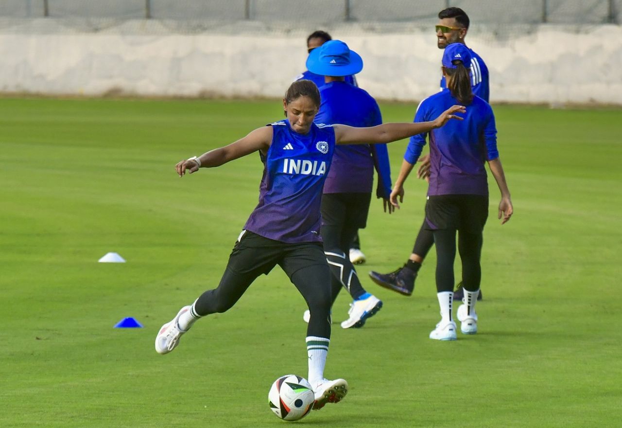Harmanpreet Kaur trains ahead of the ODI series against Australia, India vs Australia, New Chandigarh, September 12, 2025