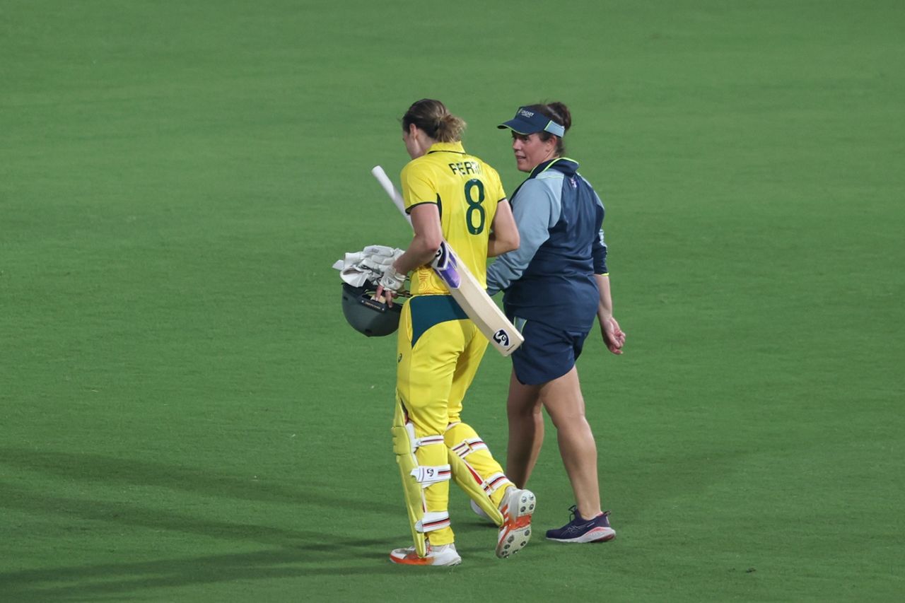 Ellyse Perry had to retire hurt, India vs Australia, 1st women's ODI, New Chandigarh, September 14, 2025