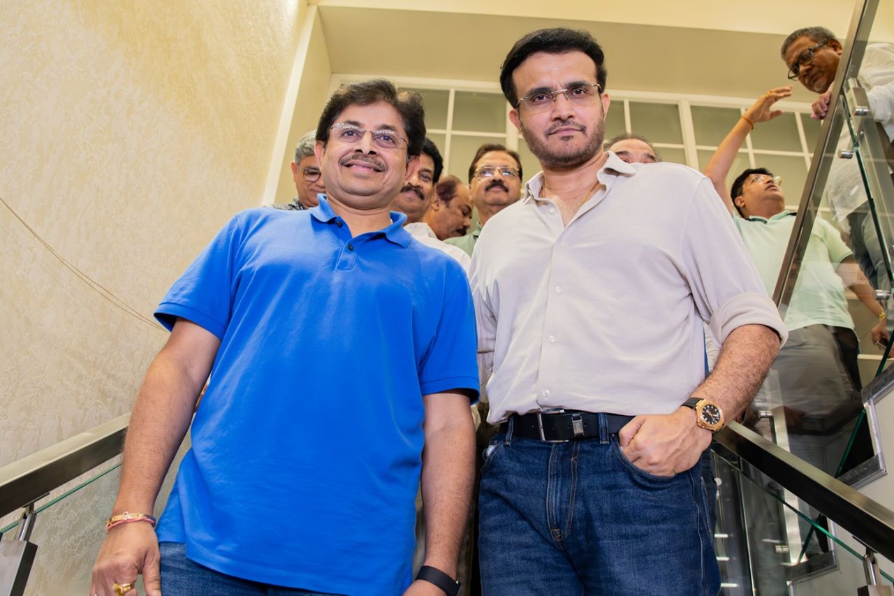 Snehasish Ganguly and Sourav Ganguly strike a pose, Kolkata, September 14, 2025