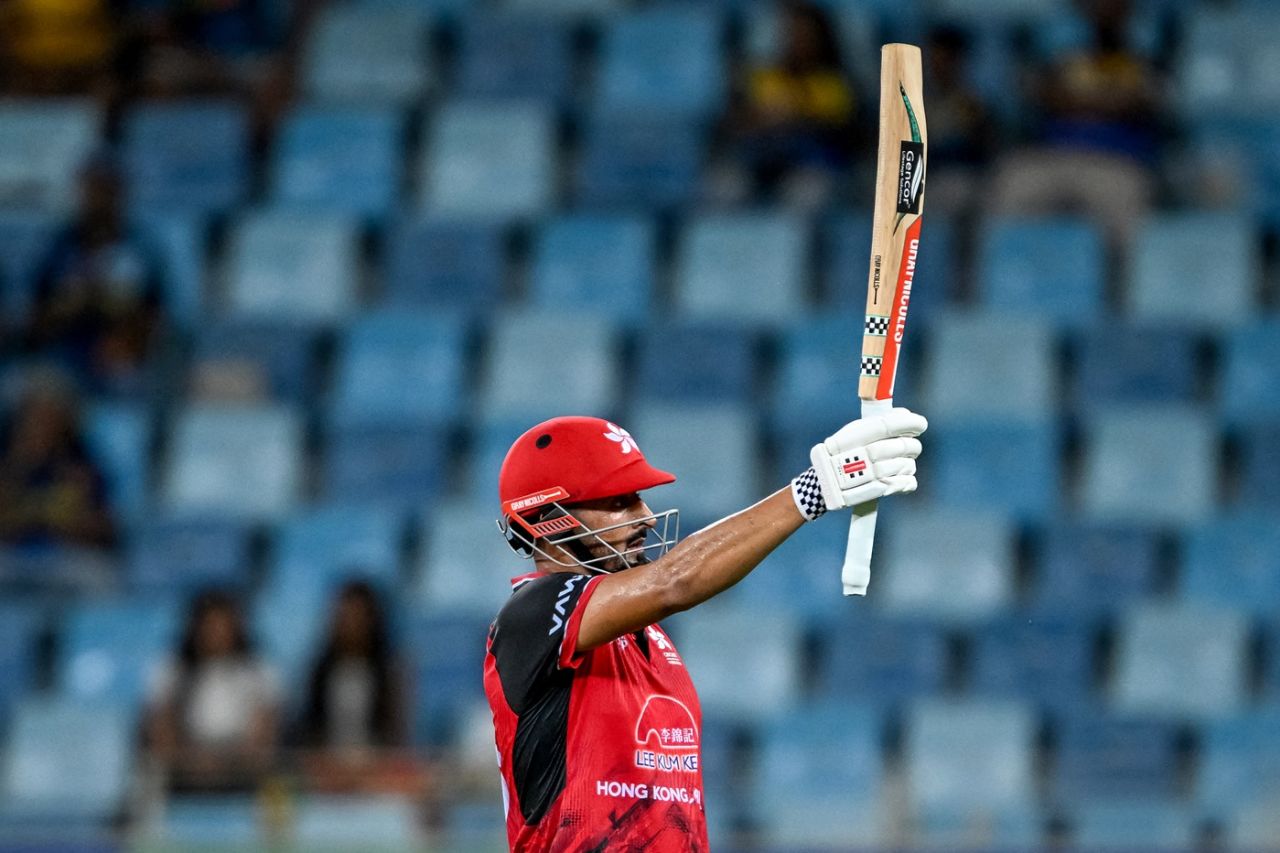 Nizakat Khan became the second Hong Kong batter to score a T20I fifty in the Asia Cup, Men's T20 Asia Cup, Dubai, September 15, 2025