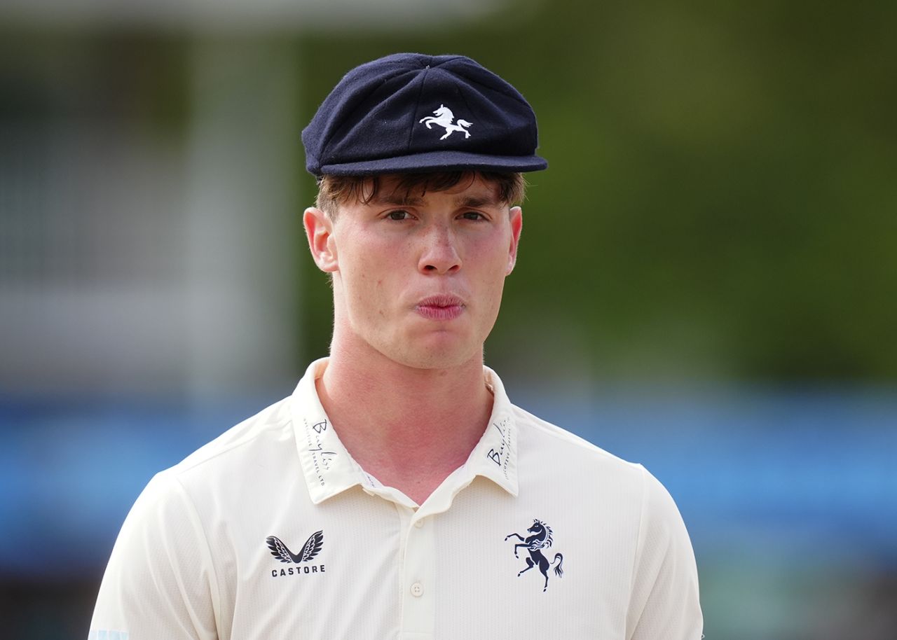 Corey Flintoff was making his first-class debut, Leicestershire vs Kent, County Championship, Grace Road, September 16, 2025