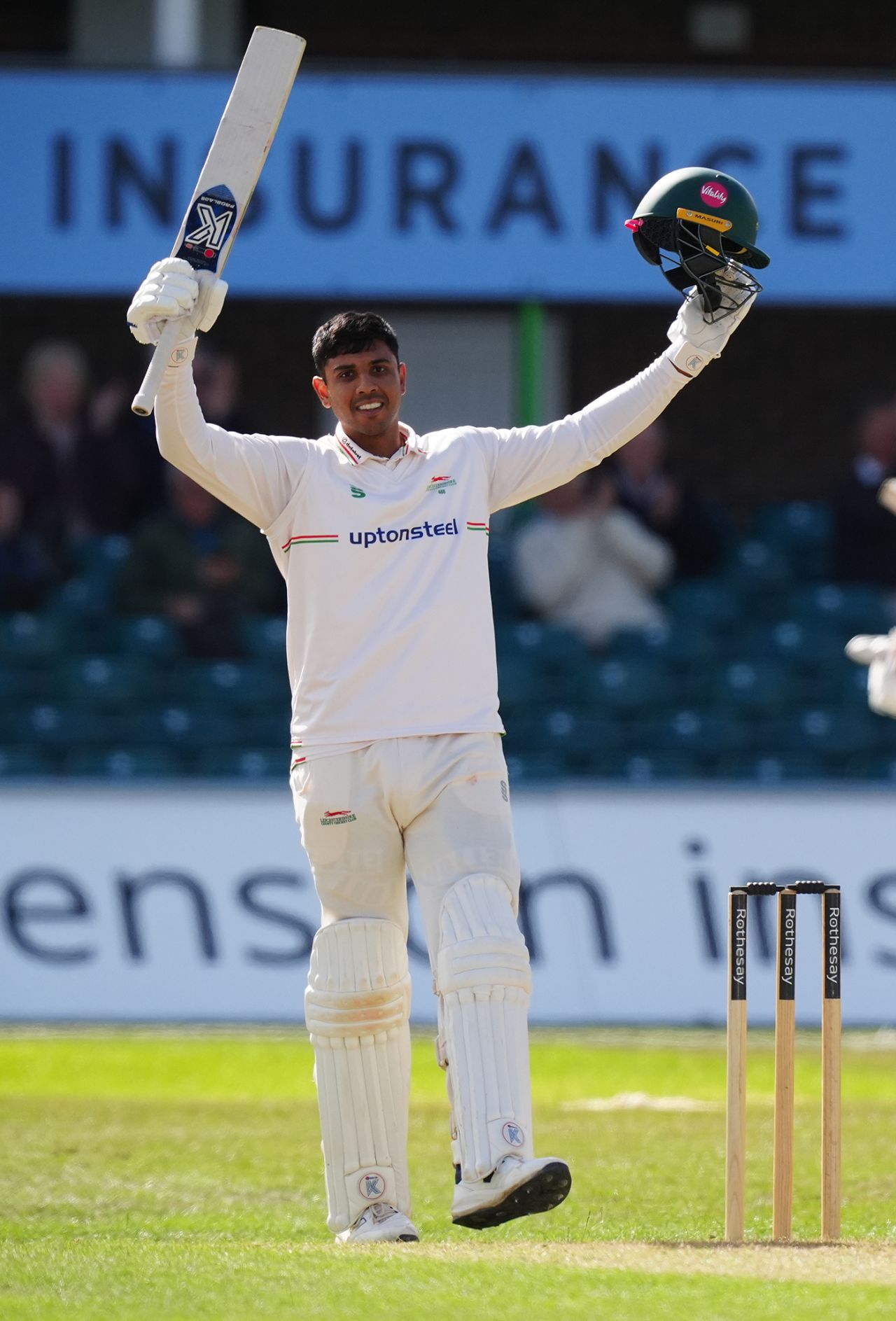 Rishi Patel made his second hundred of the season, Leicestershire vs Kent, County Championship, Grace Road, September 16, 2025