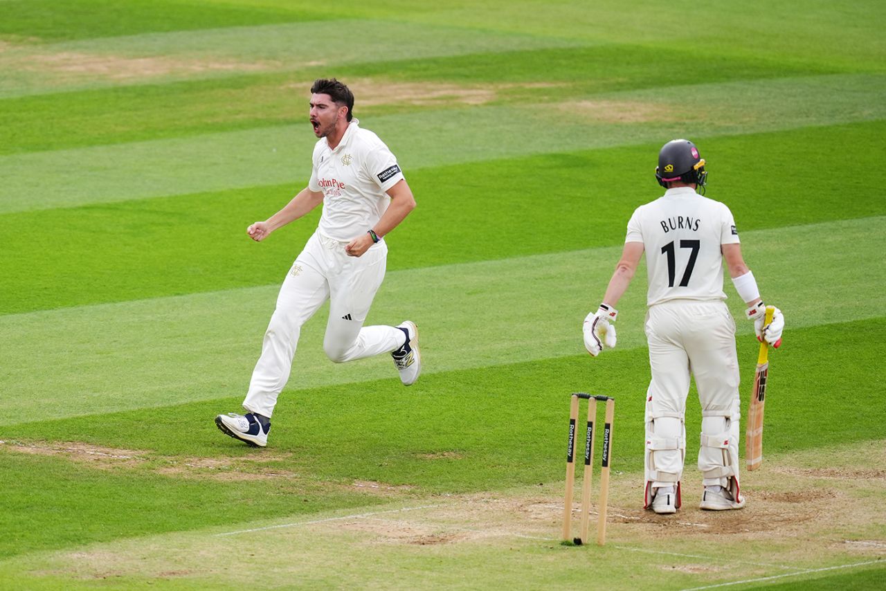 Josh Tongue broke the Surrey opening stand, Surrey vs Nottinghamshire, County Championship, Division One, The Oval, September 18, 2025
