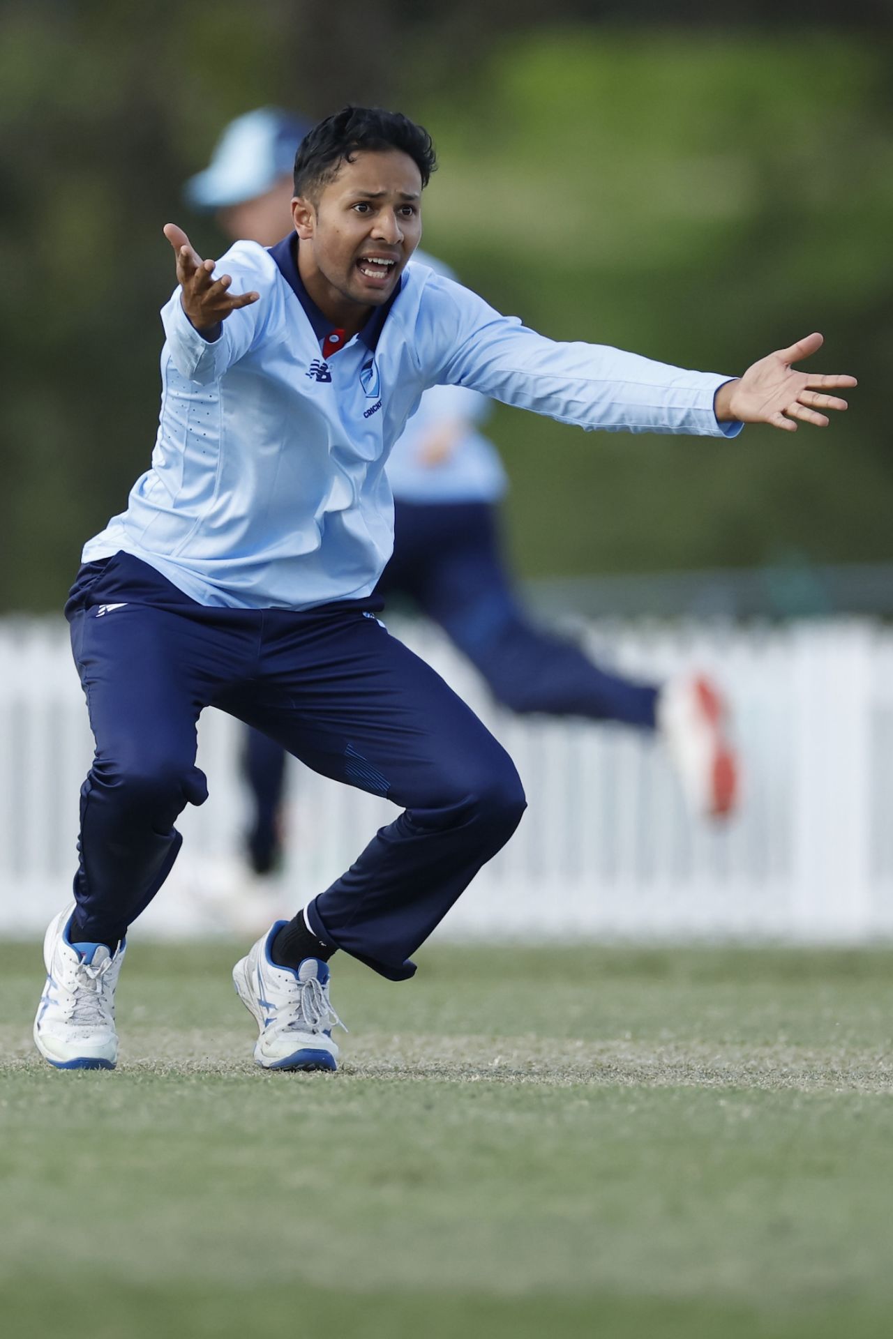 Tanveer Sangha appeals for a wicket, New South Wales vs South Australia, One-Day Cup, Sydney, September 20, 2025