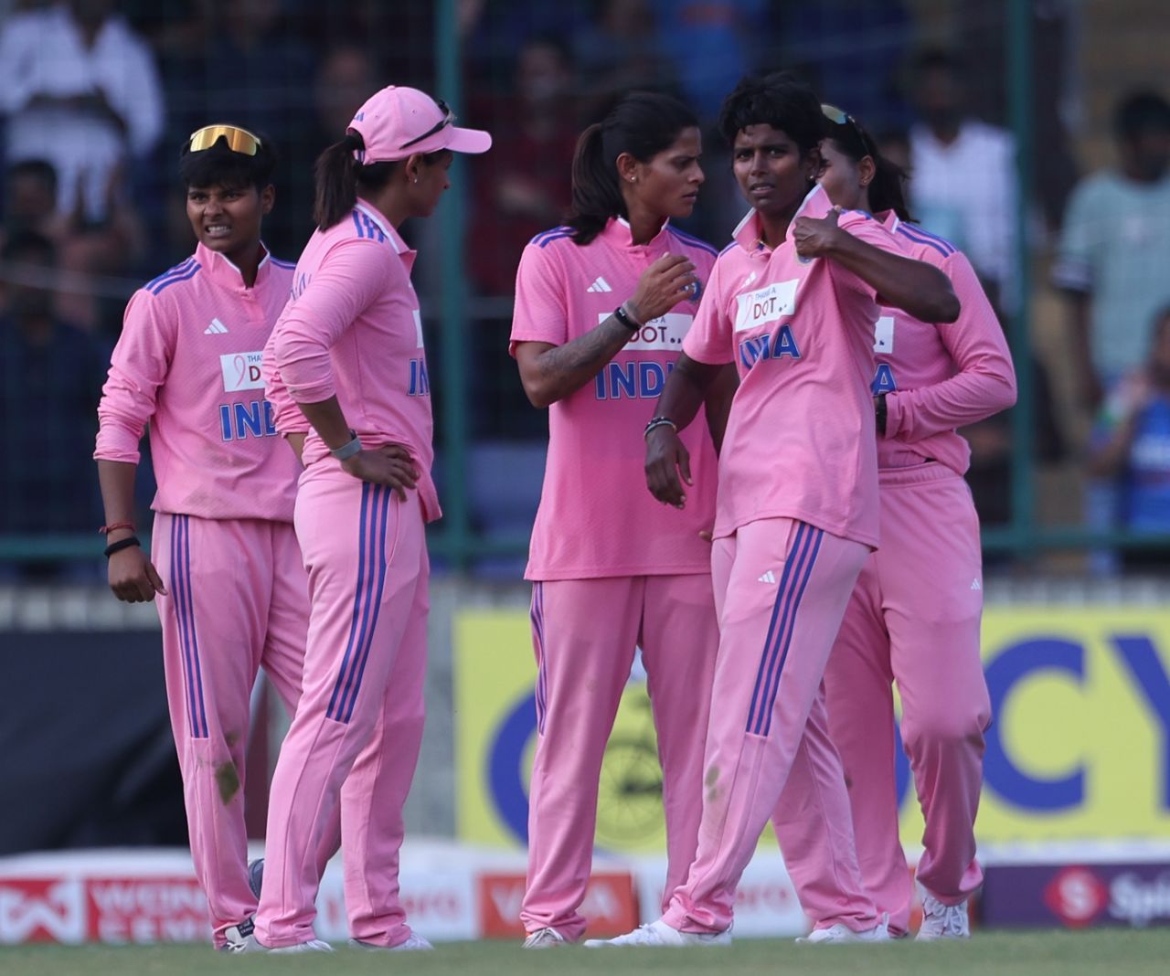 Arundhati Reddy celebrates Ellyse Perry's wicket, India vs Australia, 3rd women's ODI, Delhi, September 20, 2025