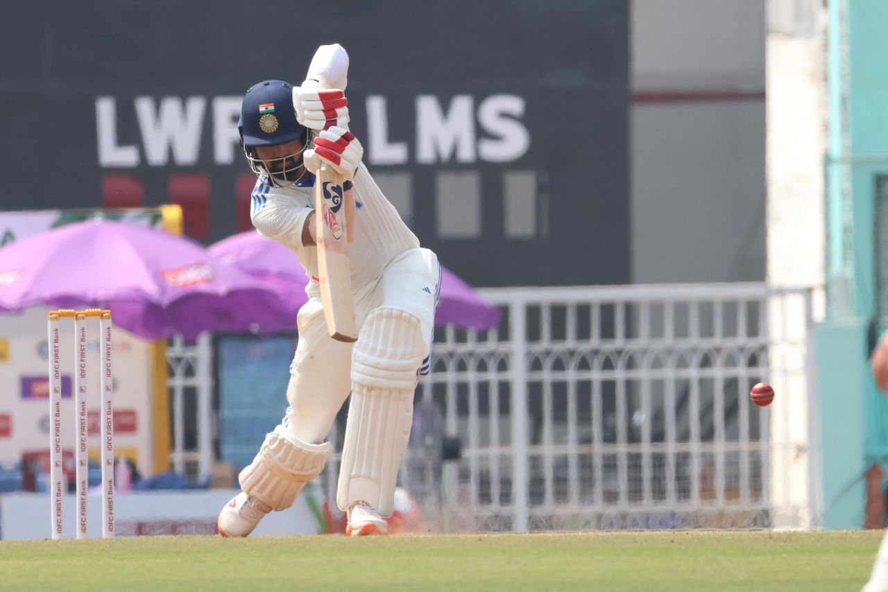 KL Rahul drives down the ground, India A vs Australia A, 2nd unofficial Test, 2nd day, Lucknow, September 24, 2025