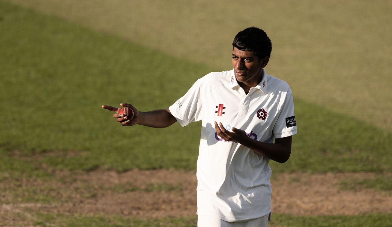 Teenager Nirvan Ramesh was playing his third first-class game, Northamptonshire vs Leicestershire, County Championship, Wantage Road, September 24, 2025