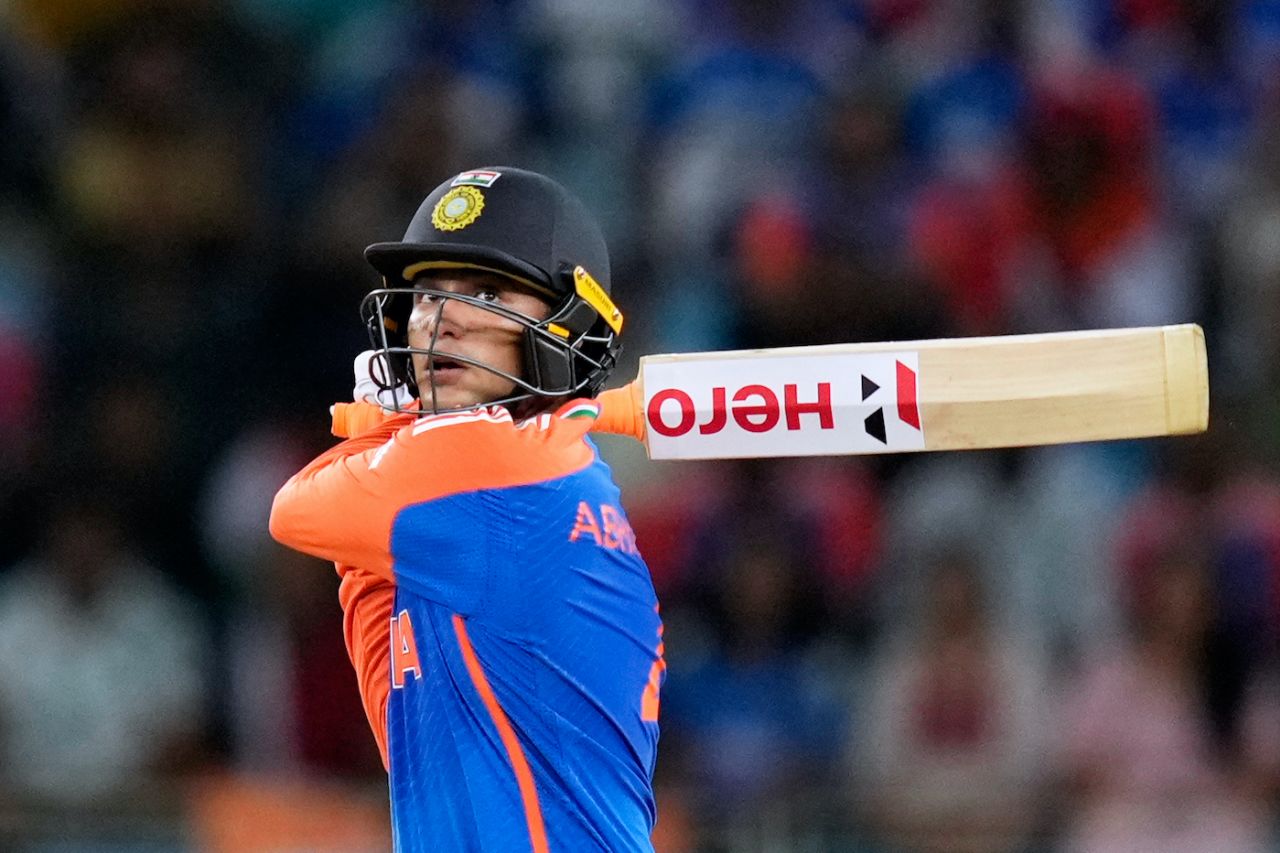 Abhishek Sharma hit seven fours and two sixes in the powerplay, India vs Sri Lanka, Men's T20 Asia Cup, Dubai, September 26, 2025
