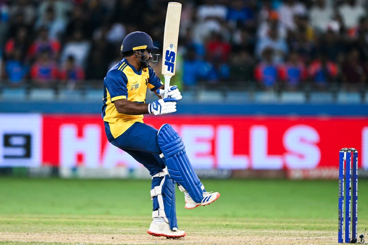 Kusal Perera swivels into a hook, India vs Sri Lanka, Men's T20 Asia Cup, Dubai, September 26, 2025