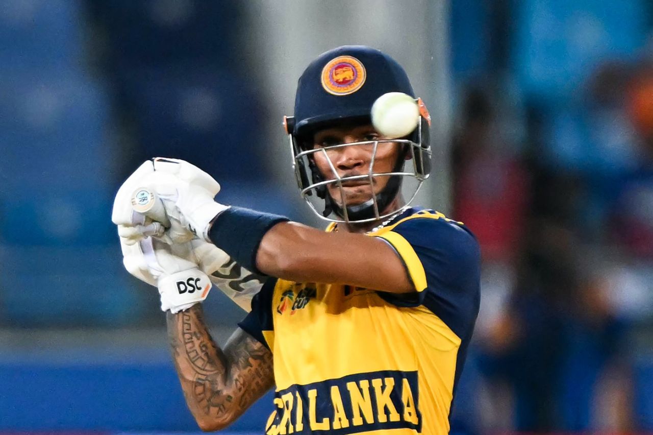 Pathum Nissanka prepares to hit out, India vs Sri Lanka, Men's T20 Asia Cup, Dubai, September 26, 2025