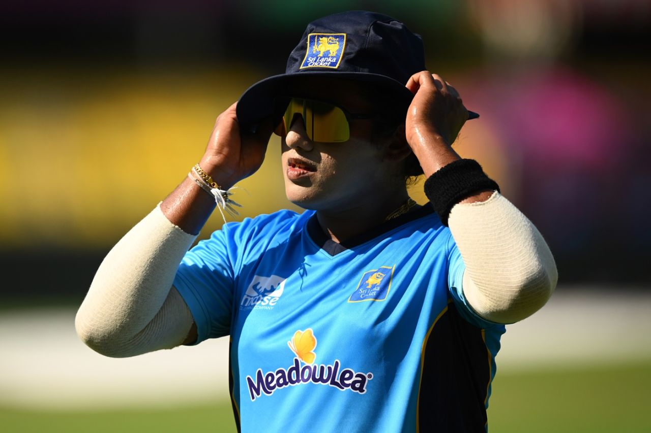 Chamari Athapaththu looks on, India vs Sri Lanka, Women's ODI World Cup, Guwahati, September 29, 2025