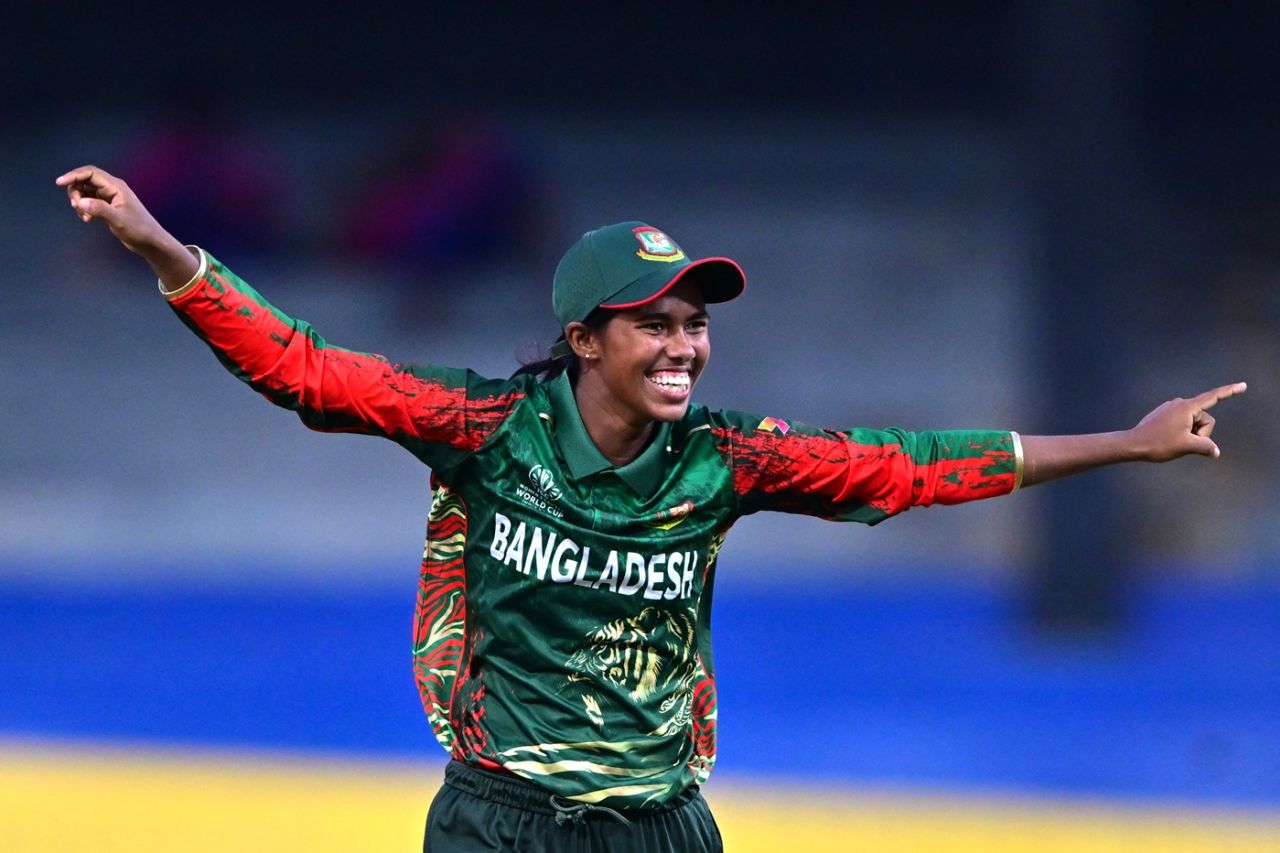 Shorna Akter took 3 for 5 against Pakistan, Bangladesh vs Pakistan, Women's ODI World Cup, Colombo, October 2, 2025