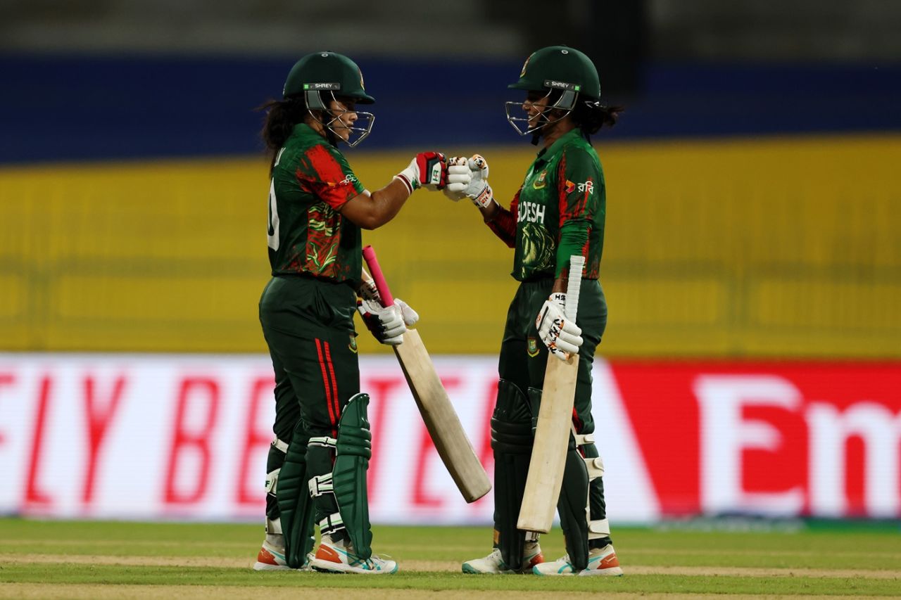 Rubya Haider and Nigar Sultana took Bangladesh towards the target, Bangladesh vs Pakistan, Women's ODI World Cup, Colombo, October 2, 2025