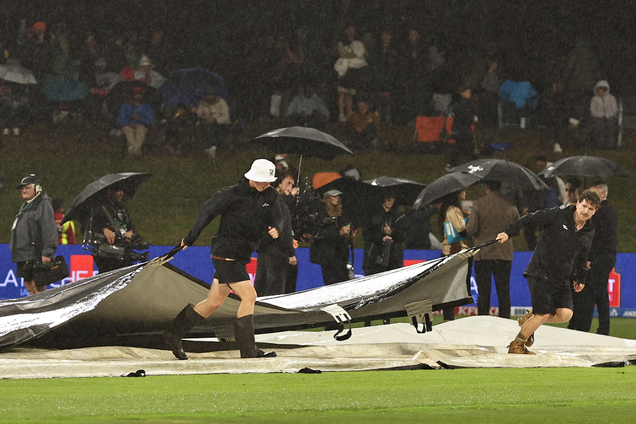 The rain returned after the toss had taken place, New Zealand vs Australia, 2nd T20I, Mount Maunganui, October 3, 2025