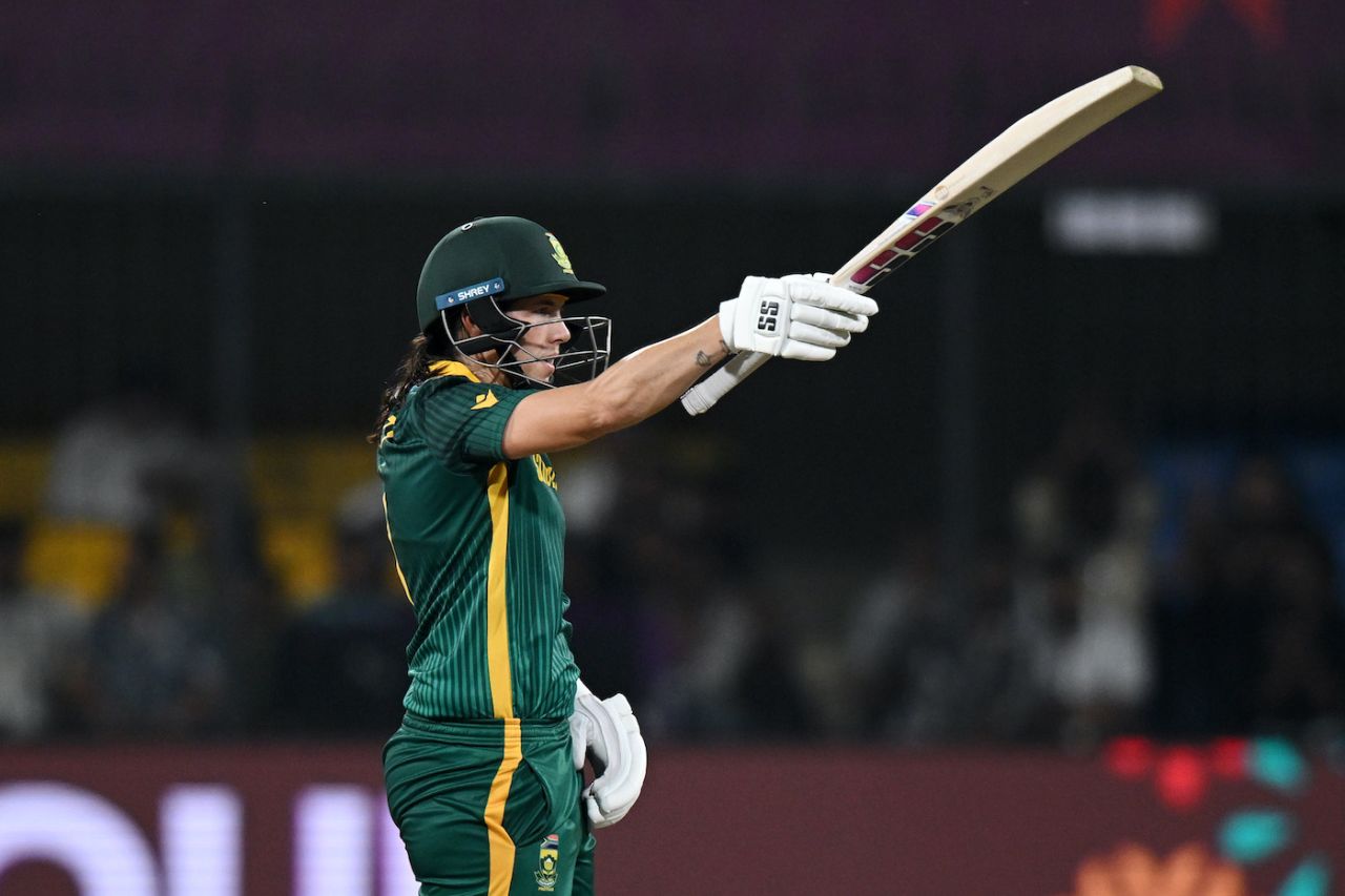Tazmin Brits brought up fifty in 44 balls, her fastest in ODIs, New Zealand vs South Africa, Women's ODI World Cup, Indore, October 6, 2025