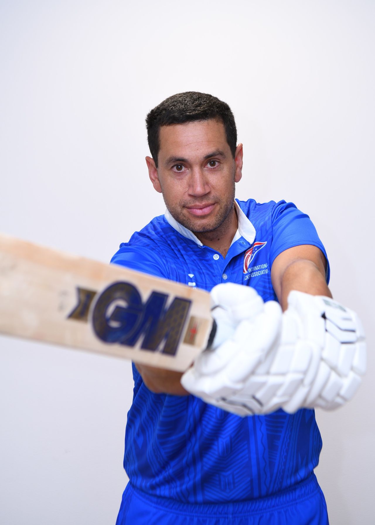 Ross Taylor strikes a pose in the Samoa jersey, Oman vs Samoa, Men's T20 World Cup Asia & EAP Qualifier, Oman, October 8, 2025