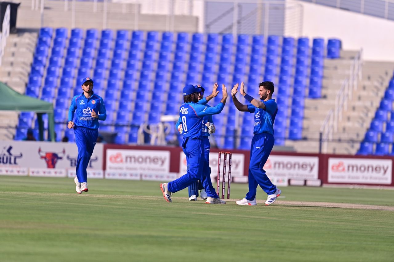 Azmatullah Omarzai struck twice in the space of four balls, Afghanistan vs Bangladesh, 1st ODI, Abu Dhabi, October 8, 2025