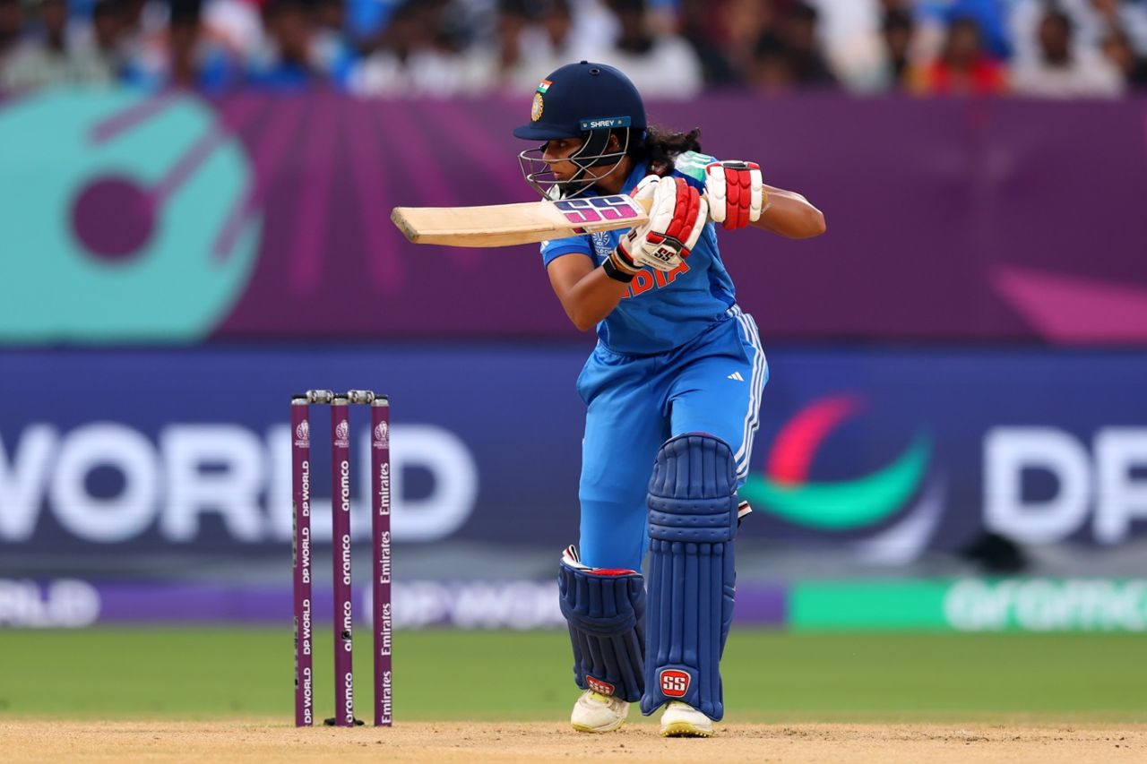 Pratika Rawal got a string of fours away in the first six overs, India vs South Africa, Women's ODI World Cup, Visakhapatnam, October 9, 2025