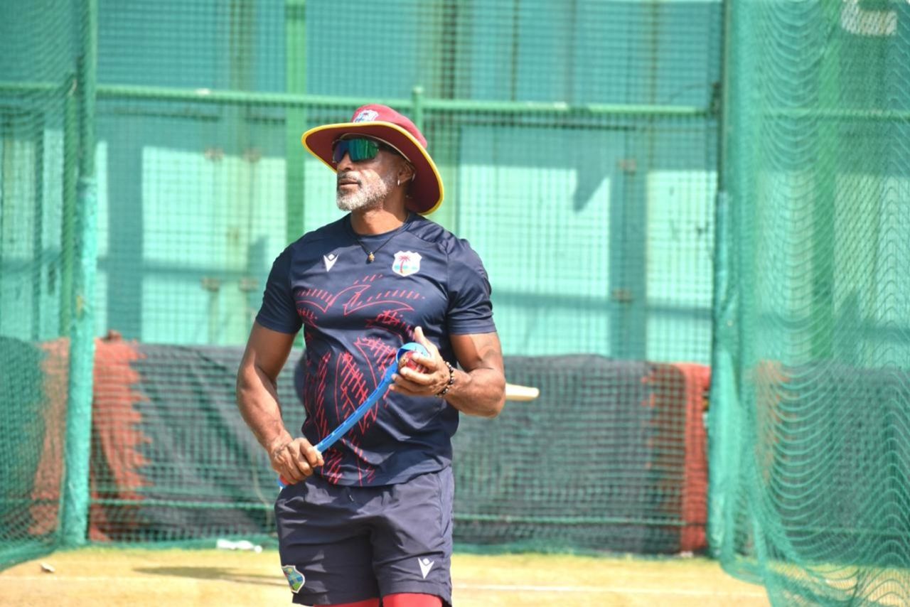 Floyd Reifer at West Indies' training session, Delhi, October 9, 2025