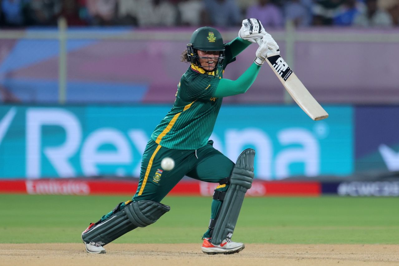 Chloe Tryon scored 49 off 66 balls, India vs South Africa, Women's ODI World Cup, Visakhapatnam, October 9, 2025