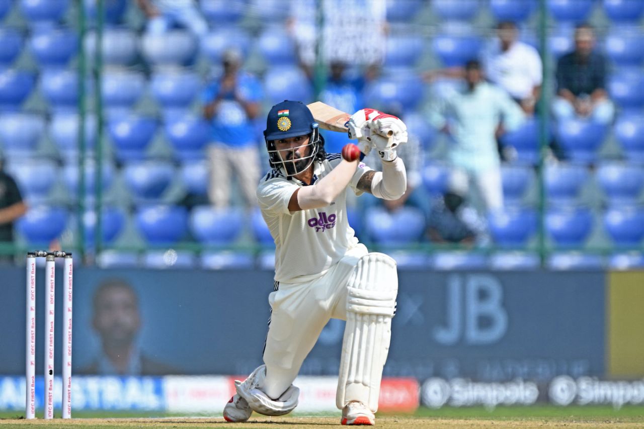 KL Rahul's shots got more expansive as he settled in, India vs West Indies, 2nd Test, Delhi, 1st day, October 10, 2025