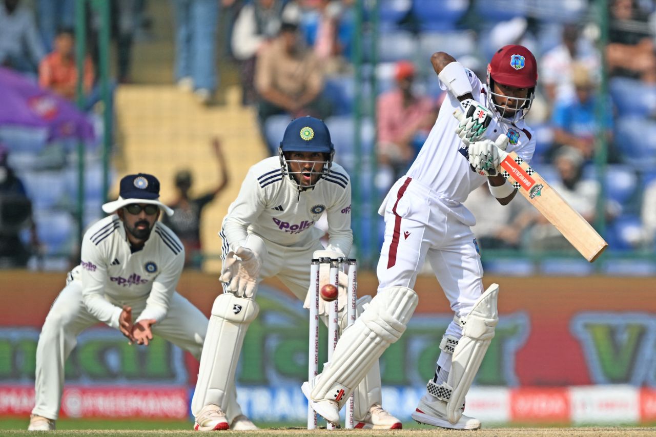 Alick Athanaze looked good against spin, India vs West Indies, 2nd Test, Delhi, 2nd day, October 11, 2025