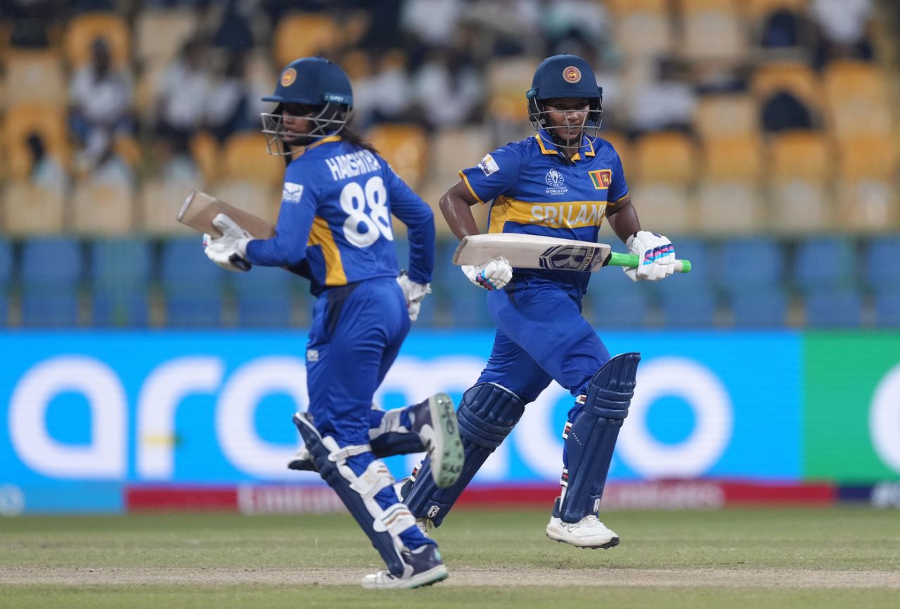 Hasini Perera and Harshitha Samarawickrama kept the chase on track, England vs Sri Lanka, Women's ODI World Cup, Colombo, October 11, 2025