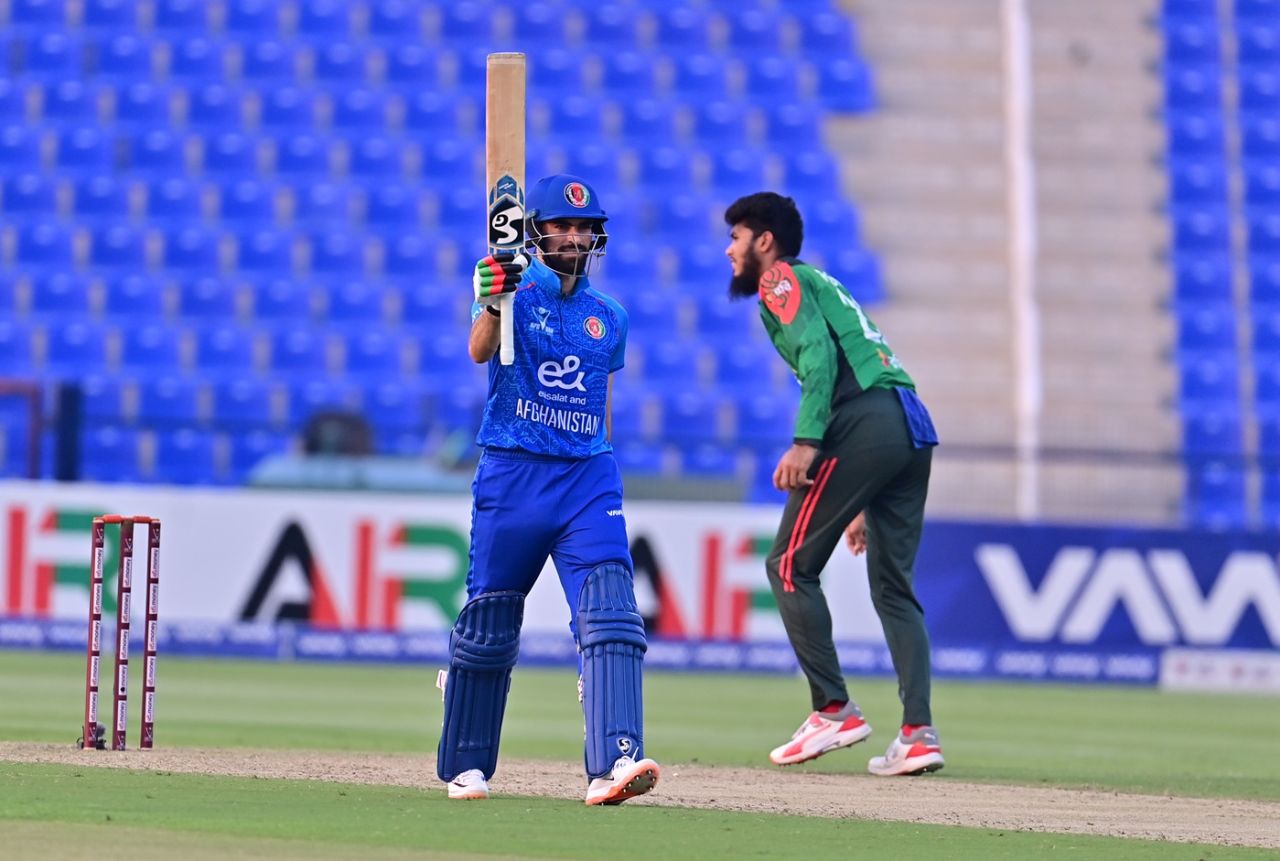 Ibrahim Zadran provided the only real resistance from Afghanistan, Afghanistan vs Bangladesh, 2nd ODI, Abu Dhabi, October 11, 2025