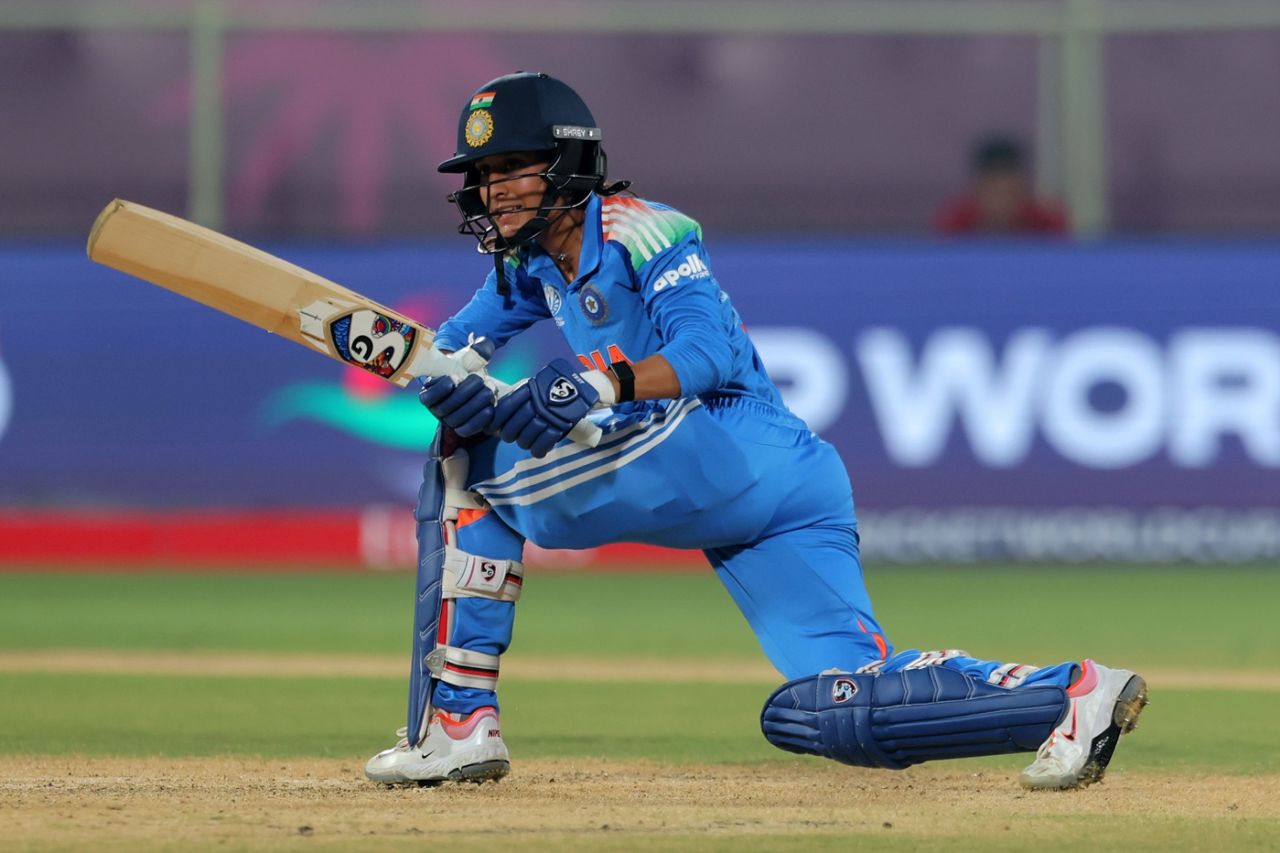 Jemimah Rodrigues scored a brisk 22-ball 32, India vs Australia, Women's ODI World Cup, Visakhapatnam, October 12, 2025