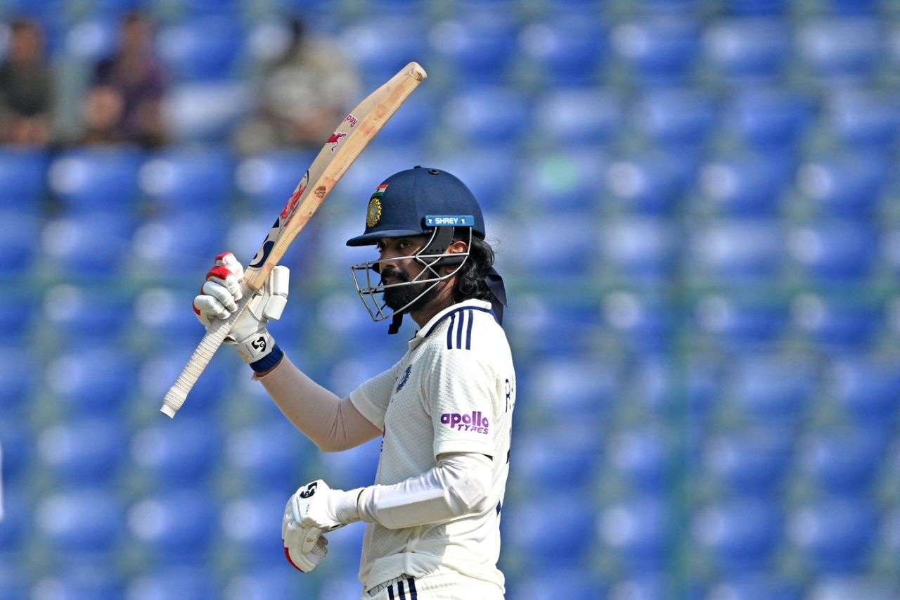KL Rahul anchored the chase with an unbeaten 58, India vs West Indies, 2nd Test, Delhi, 5th Day, October 14, 2025