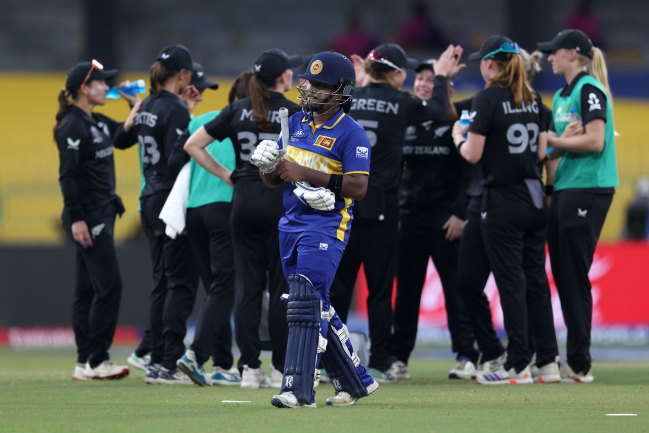 Chamari Athapaththu was dismissed soon after reaching fifty, Sri Lanka vs New Zealand, Women's ODI World Cup, Colombo, October 15, 2025