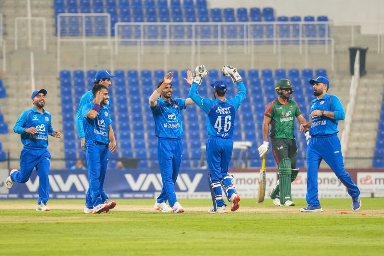Bilal Sami got his maiden five-for, Afghanistan vs Bangladesh, 3rd ODI, Abu Dhabi, October 14, 2025
