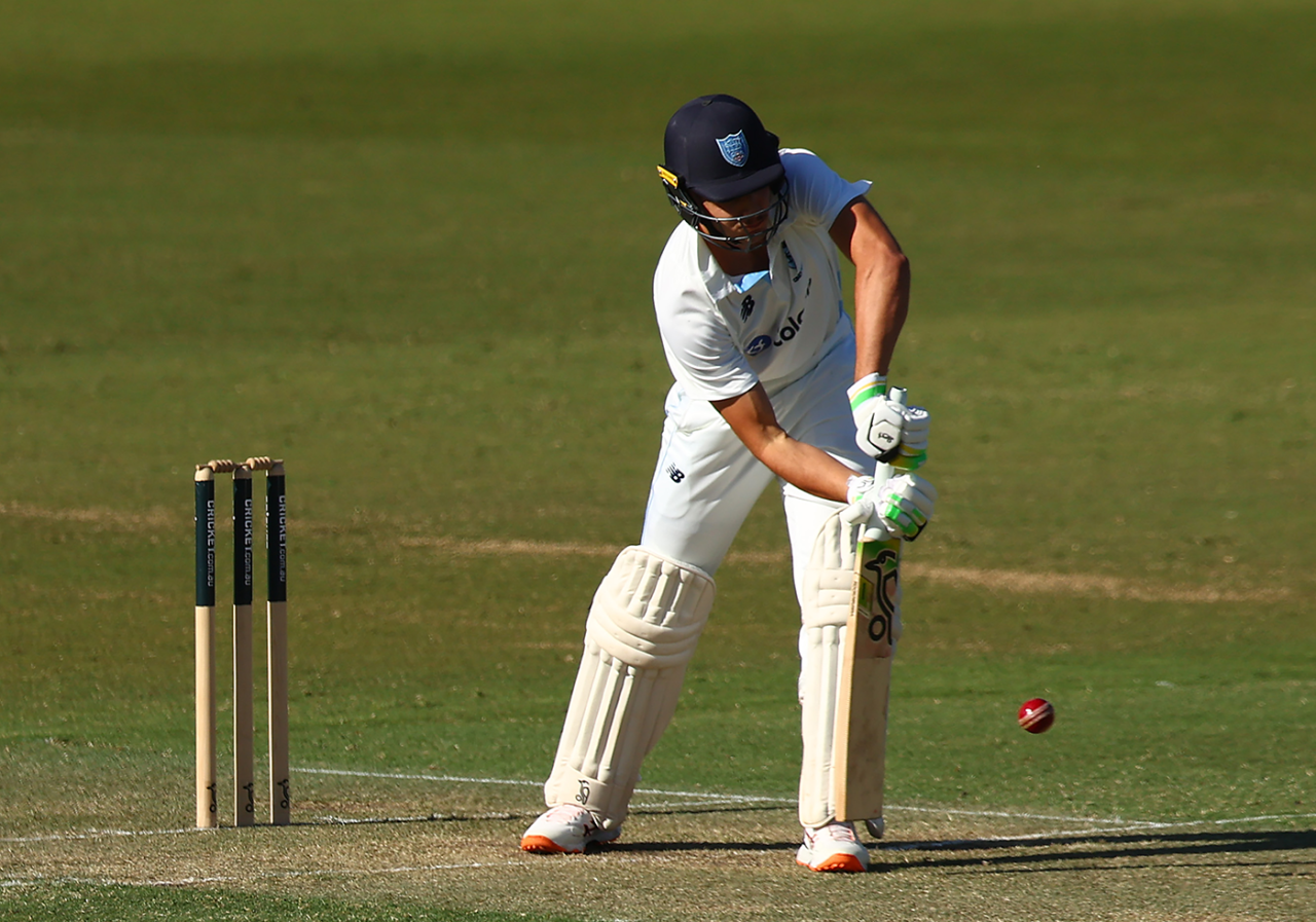 Sam Konstas was trapped lbw for a fourth-ball duck, Victoria vs New South Wales, Melbourne, Sheffield Shield, October 15, 2025