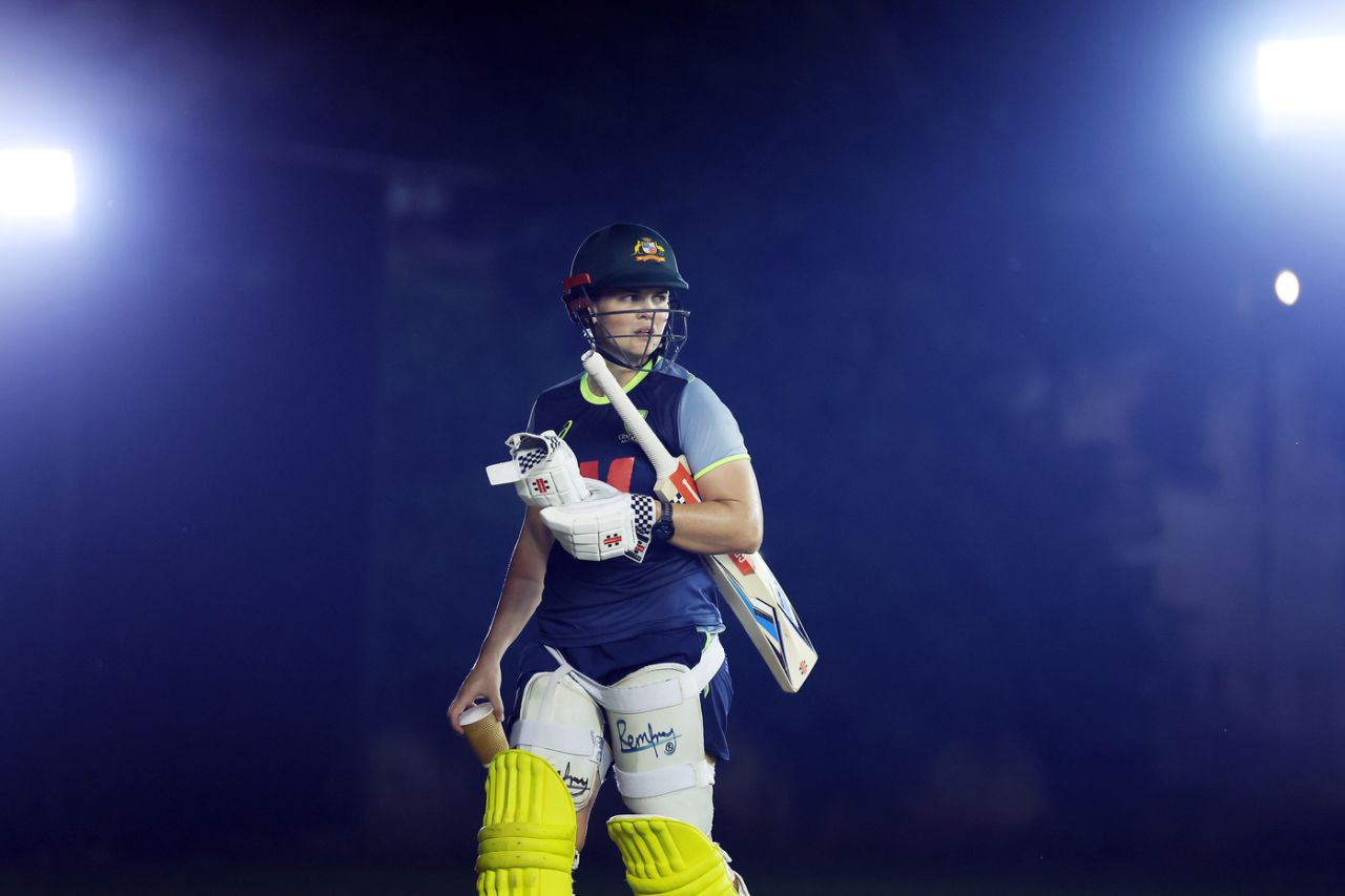 Georgie Voll under the floodlights during a training session, Visakhapatnam, October 15, 2025