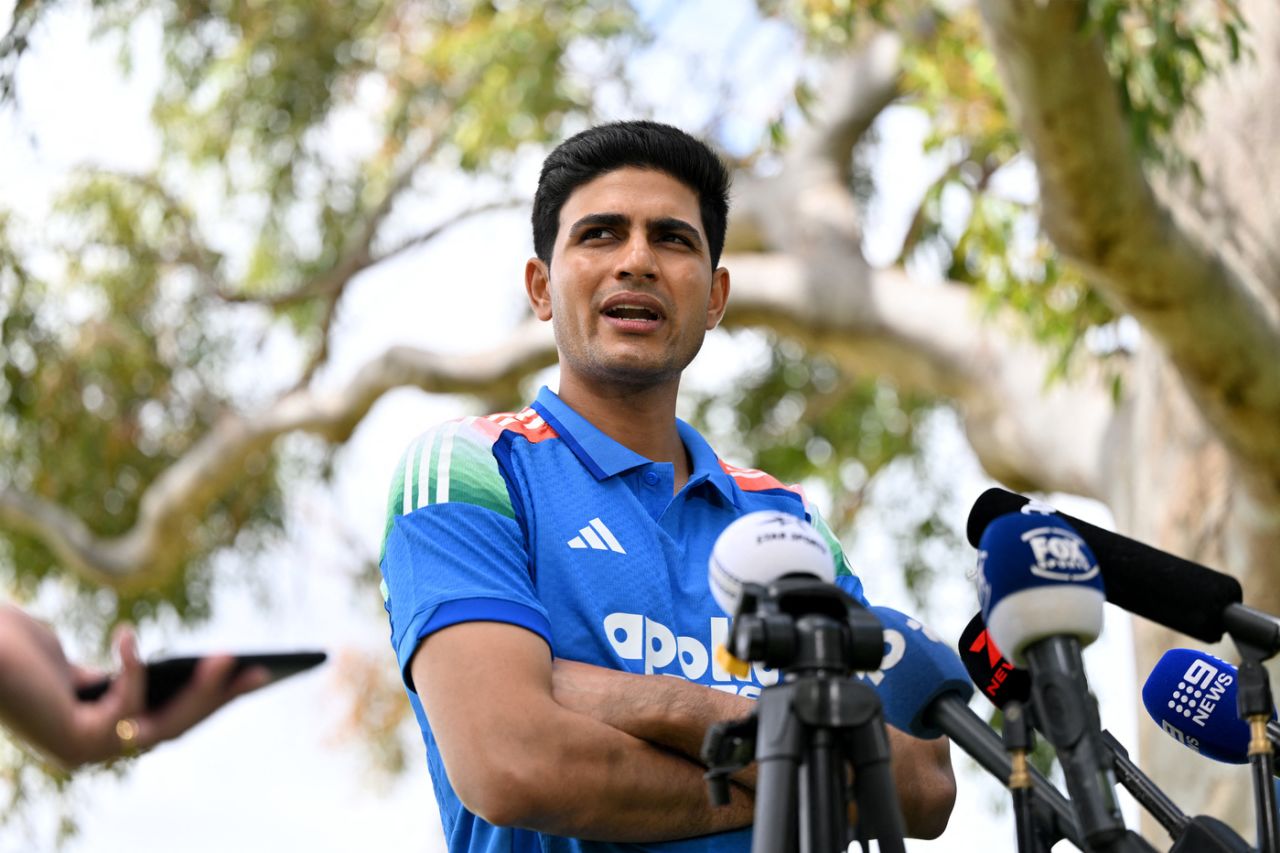 Shubman Gill addresses the press, Perth, October 18, 2025
