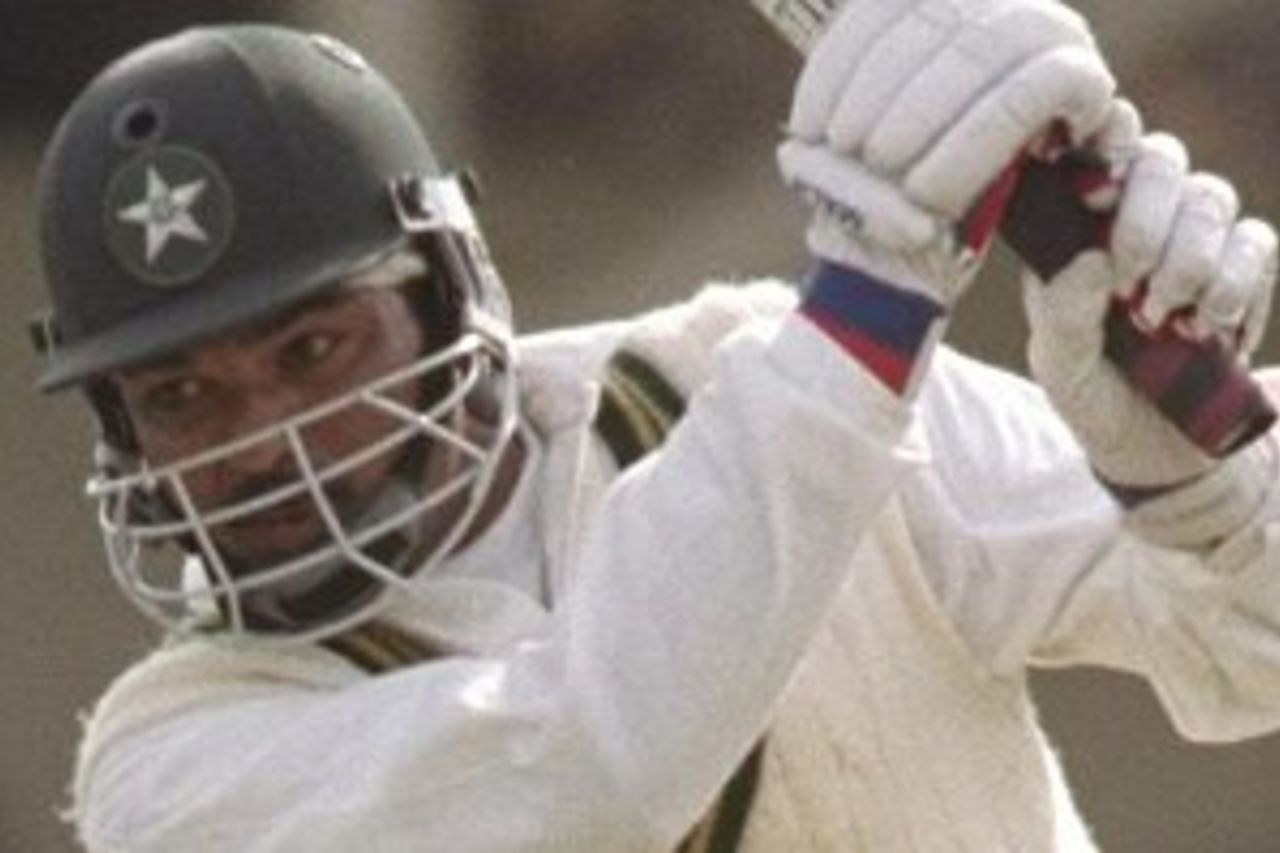 31 Aug 1996: Ijaz Ahmed of Pakistan batting during the one day international between England and Pakistan at Edgbaston in Birmingham.