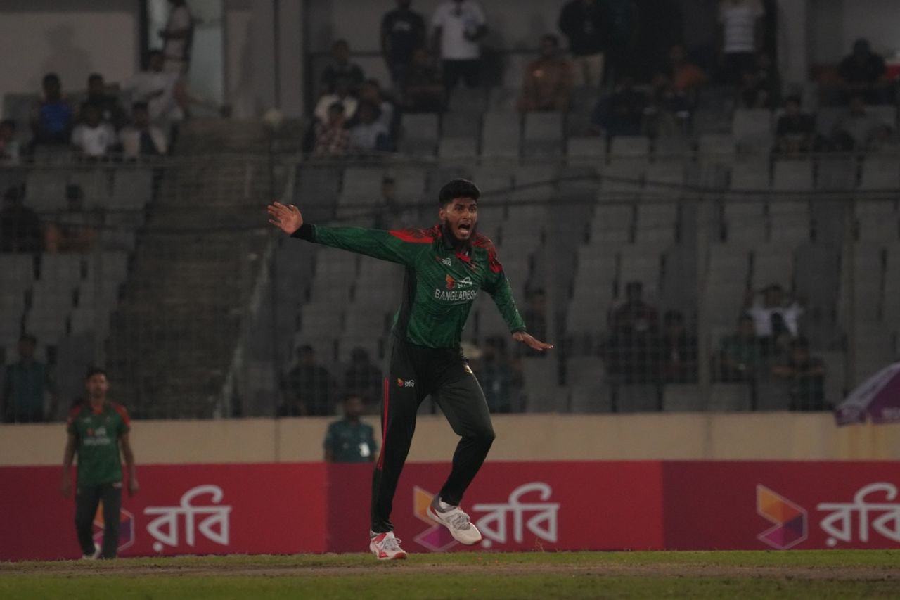 Rishad Hossain kept striking for Bangladesh, Bangladesh vs West Indies, 1st ODI, Dhaka, October 18, 2025