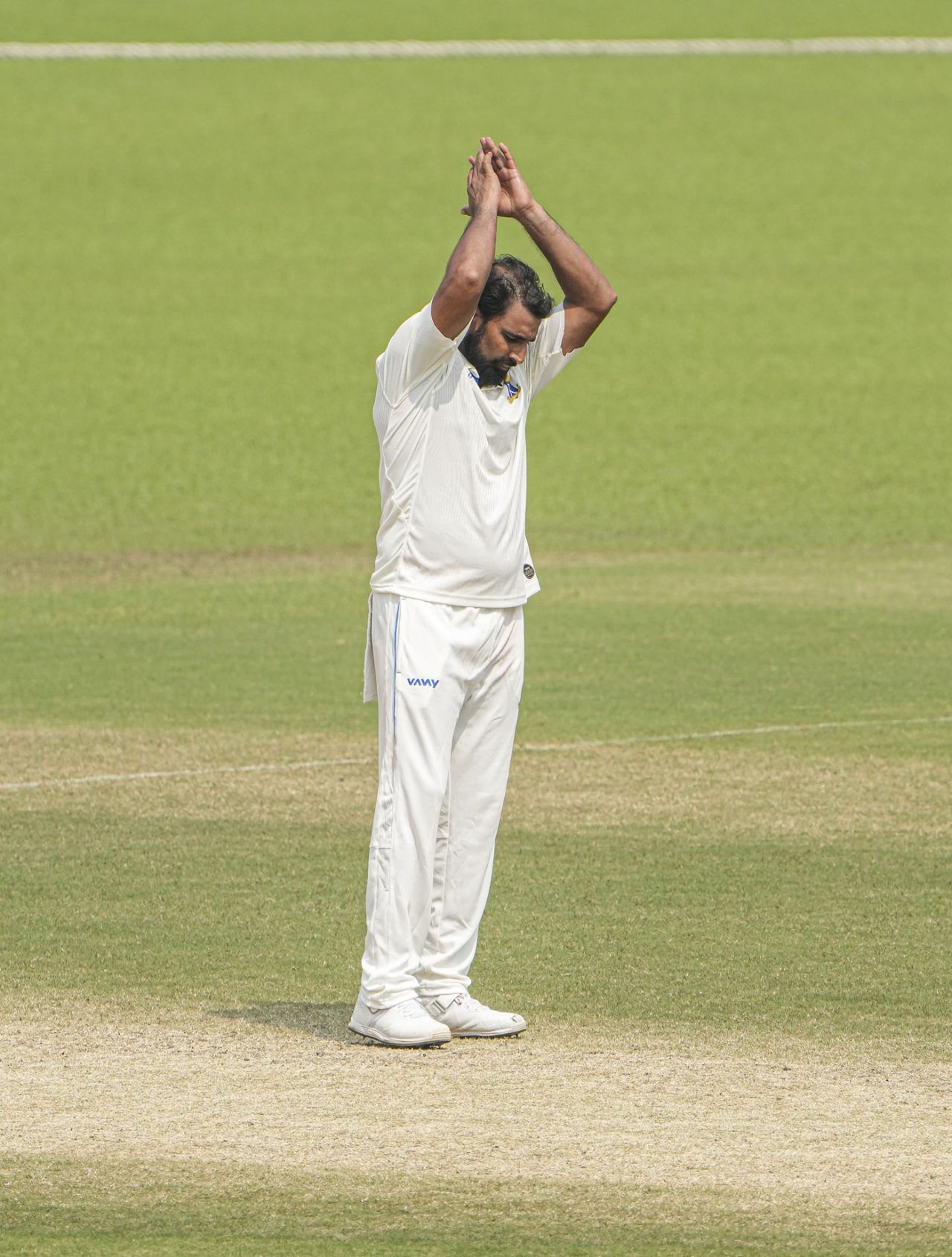 Mohammed Shami celebrates a wicket, Bengal vs Uttarakhand, Ranji Trophy, 4th day, Kolkata, October 18, 2025