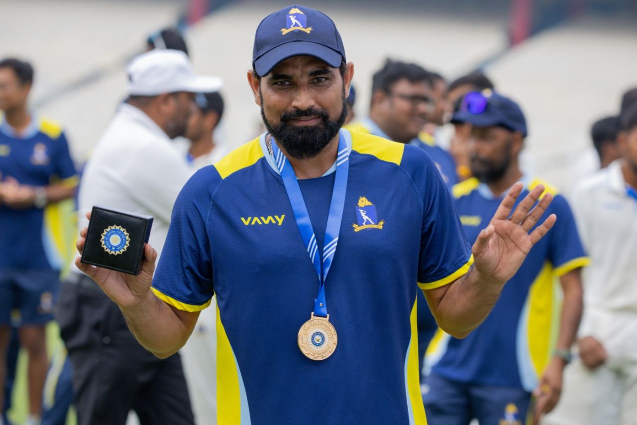 Mohammed Shami was named the Player of the Match, Bengal vs Uttarakhand, Ranji Trophy, 4th day, Kolkata, October 18, 2025